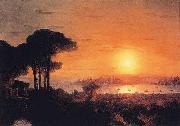 Ivan Aivazovsky Sunset over the Golden Horn oil on canvas